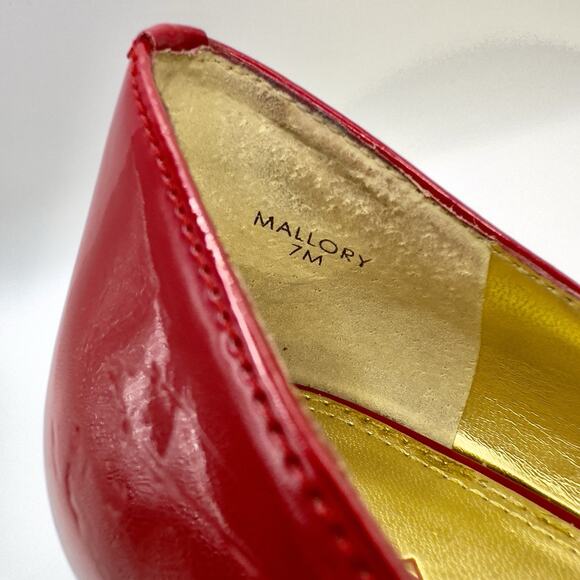 Tahari Red Patent T-Strap Heels Women’s 7 Pinup Rockabilly Peep toe Retro - Picture 6 of 11